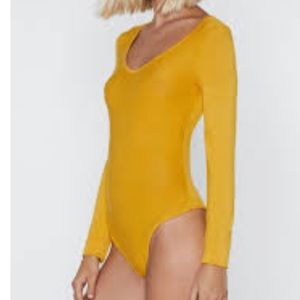 Nasty Gal Sleeve ‘Em in the Dust Thong Bodysuit